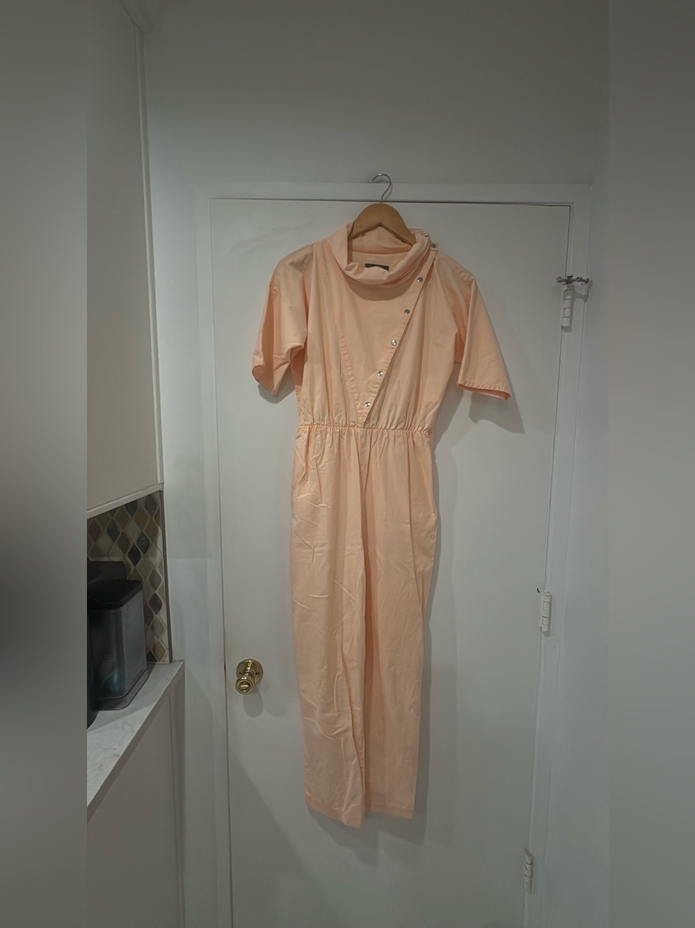 Vintage Kenrich Juniors Peach Cotton Jumpsuit Size 5-6 | 100% Cotton - Picture 4 of 9